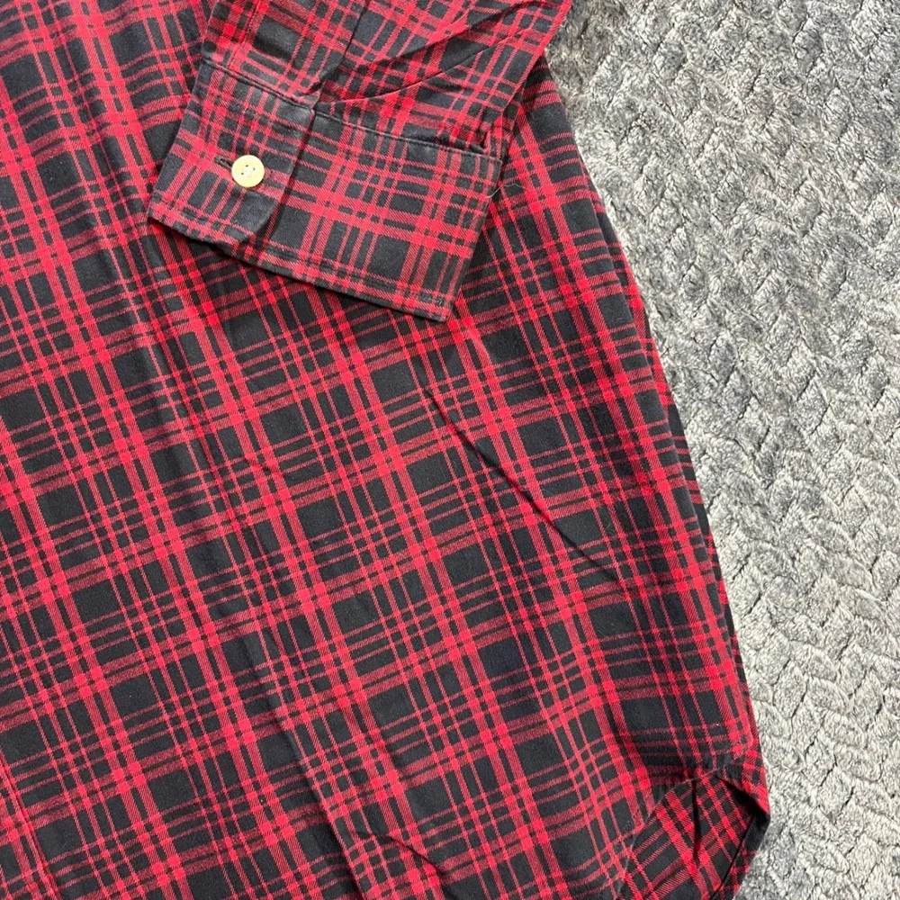 Ralph Lauren‎ Mens Blake Plaid Button Down Shirt Red Black Cotton Size M - Picture 5 of 10